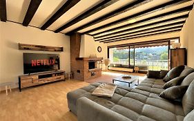 Traumaussicht Kamin Balkon Burgblick 65 Zoll TV Netflix Waipu Lindenplatz